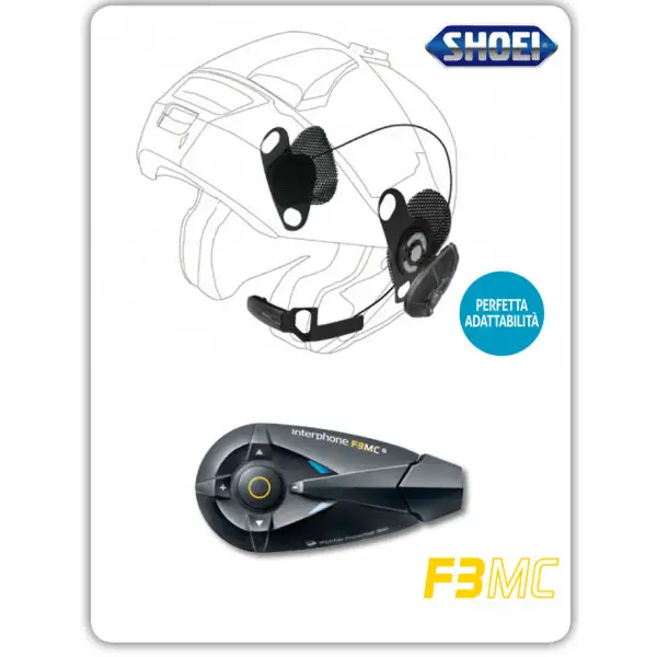 Interfono Bluetooth Cellular Line F3MC + Pro Sound per Shoei