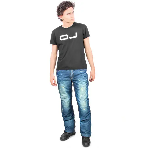 Jeans moto uomo OJ Freestyle blu