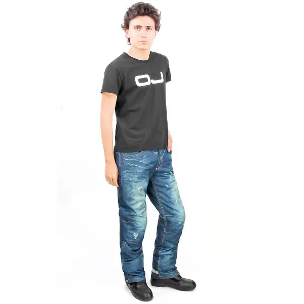 Jeans moto uomo OJ Freestyle blu