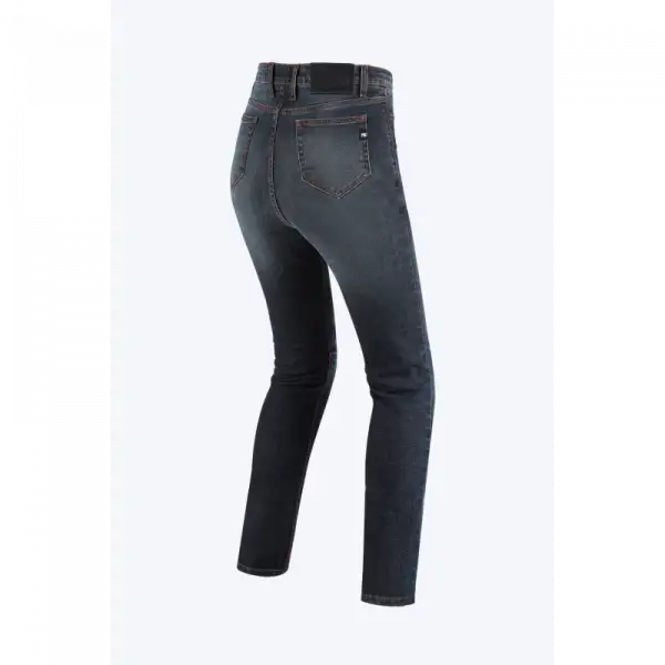Jeans moto donna PMJ - Promo jeans Sara Blu indaco