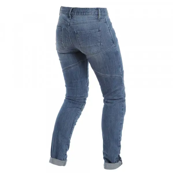 Jeans moto donna Dainese AMELIA SLIM blu medio