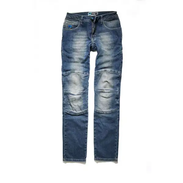 Jeans moto donna PMJ Florida Blu Medio