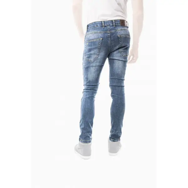 Jeans moto Motto MILANO con rinforzi in fibra aramidica Blu Chiaro