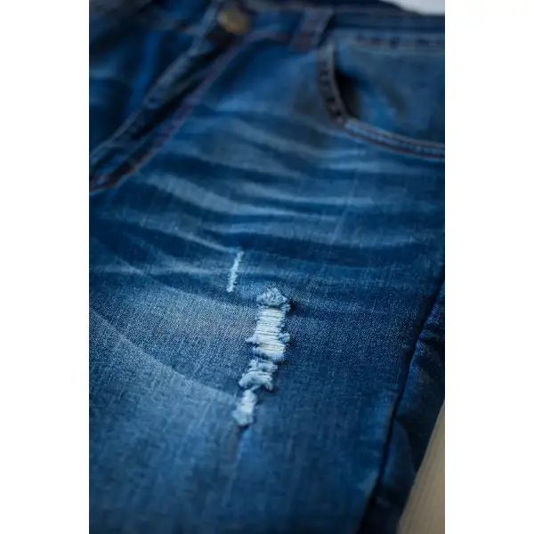 Jeans moto Motto ROMA LONG con rinforzi in fibra aramidica Blu scuro