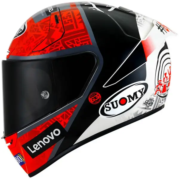 Casco integrale Suomy SR-GP BAGNAIA REPLICA 2022 WITH SPONSOR E06 in fibra