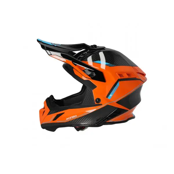 Casco cross Acerbis Steel Carbon 2206 in carbonio Arancio Nero