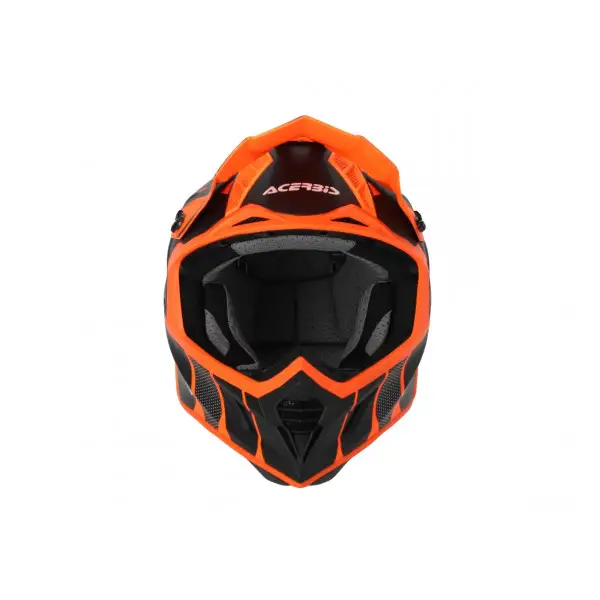 Casco cross Acerbis X-Track 2206 in fibra Arancio Fluo Nero