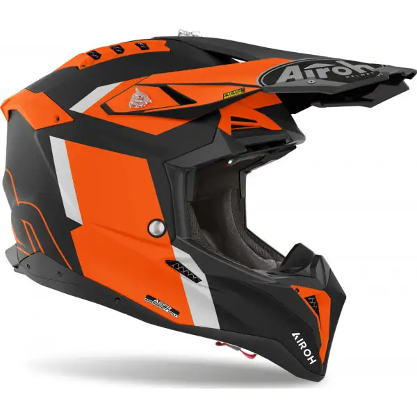 Casco Cross Airoh Aviator 3 Glory Arancio opaco