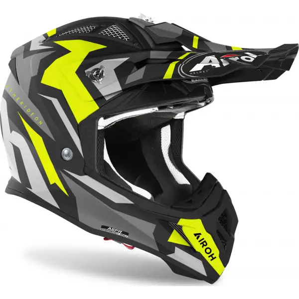 Casco Cross Airoh Aviator Ace Swoop Giallo opaco