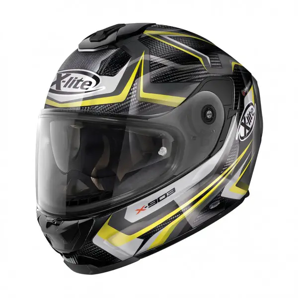 Casco integrale X-lite X-903 Ultra Carbon Warmflash N-com Giallo