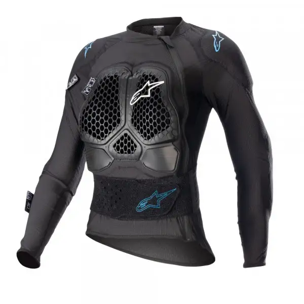 Pettorina protettiva completa donna Alpinestars BIONIC ACTION V2 Nero Ciano