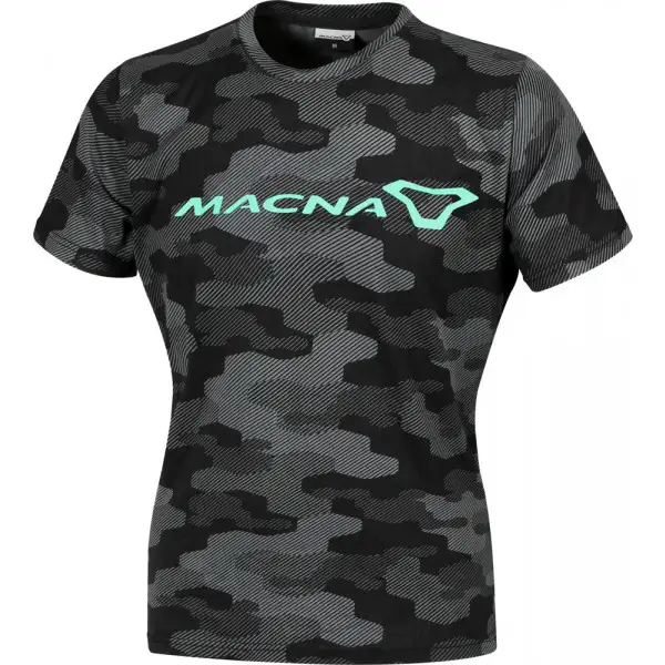 T-Shirt donna Macna Dazzle logo 2.0 Nero Grigio Verde menta