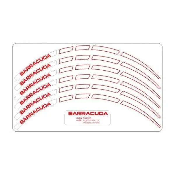 Kit adesivi ruote universali Barracuda bianco per maxiscooter