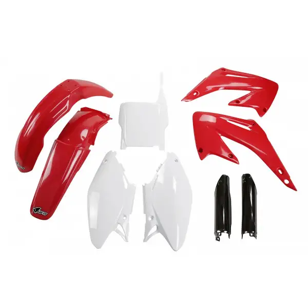 Kit plastiche completo UFO per Honda CR 125 (2005-2007) e CR 250(2005-2007) Rosso Bianco