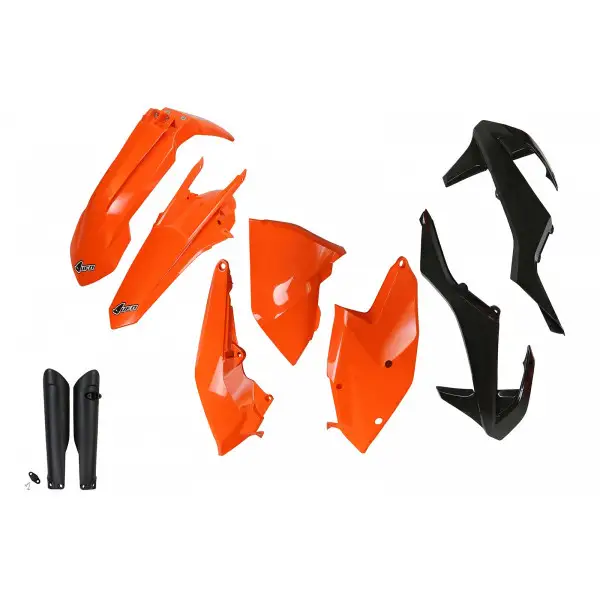 Kit plastiche completo UFO per Ktm EXC e EXC-F (2017-2019) Arancio Nero