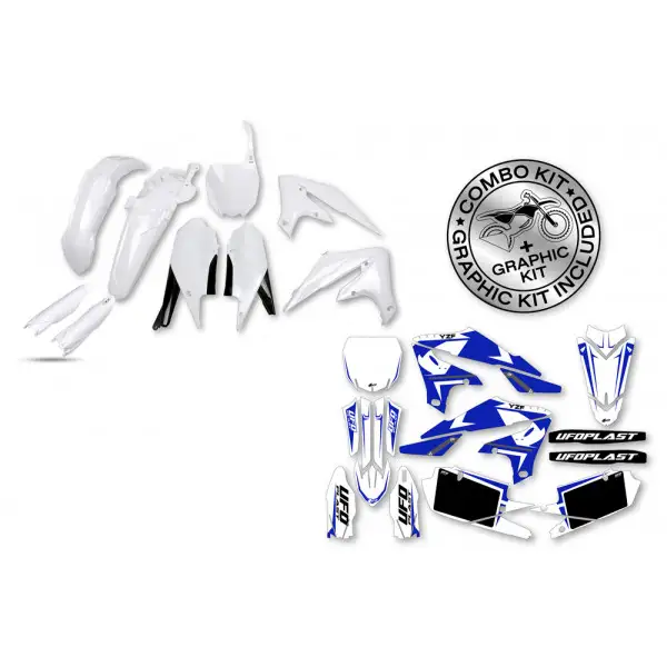 Kit plastiche+decals Ufo Apodis Yamaha Bianco