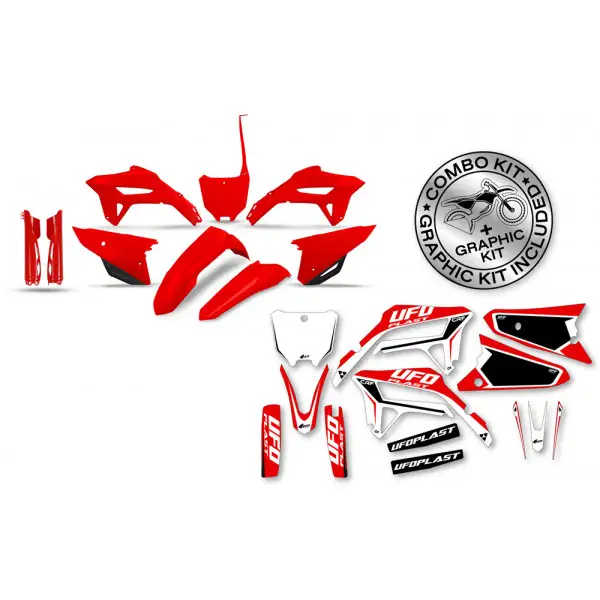 Kit plastiche+decals Ufo Stokes Honda Rosso