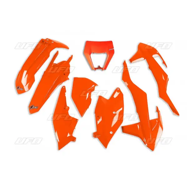 Kit plastiche moto UFO  Ktm EXC 125 17-19 con portafaro Arancione Fluo