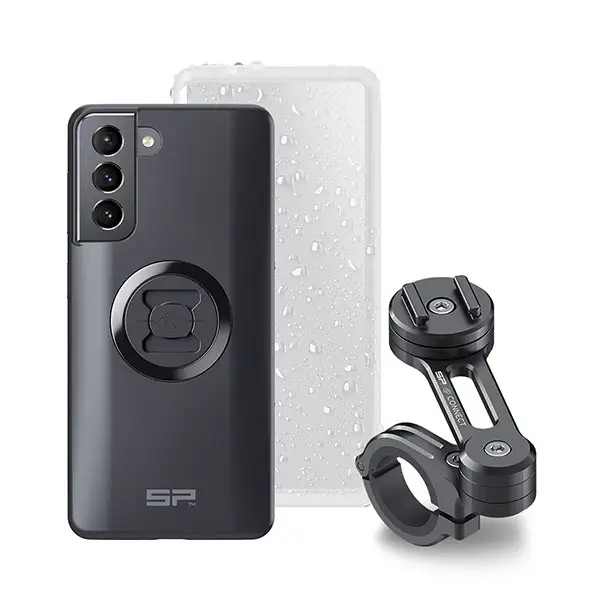 Kit supporto porta smartphone da manubrio + cover e protezione impermabile SP Connect SP MOTO BUNDLE per Samsung S21