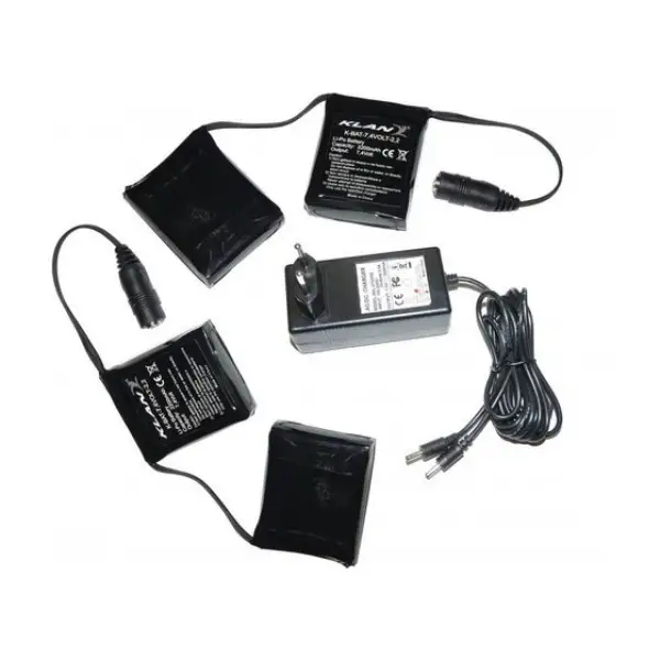 Kit completo batteria e caricabatterie Klan per calze e guanti 7.4volt 3.0Ah