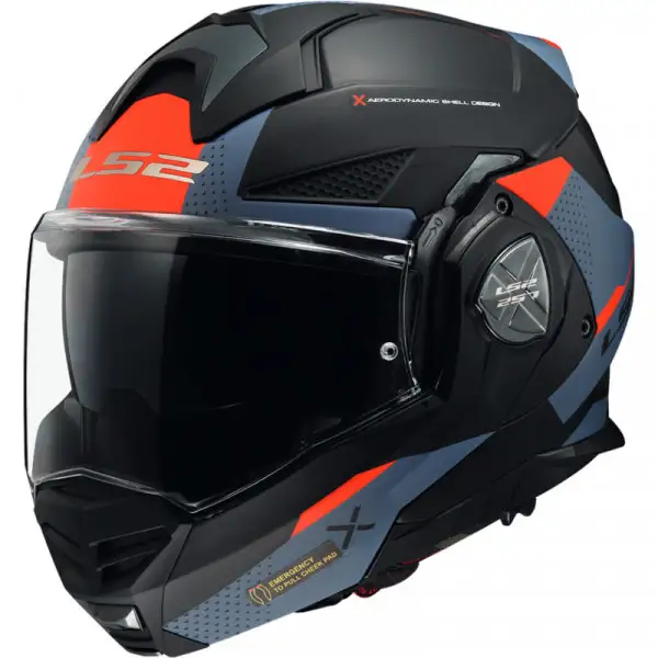 Casco modulare LS2 FF901 ADVANT X OBLIVION Nero opaco Blu ECE 22-06