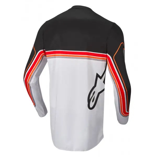 Maglia cross Alpinestars FLUID SPEED Nero Grigio Chiaro Rosso Acceso