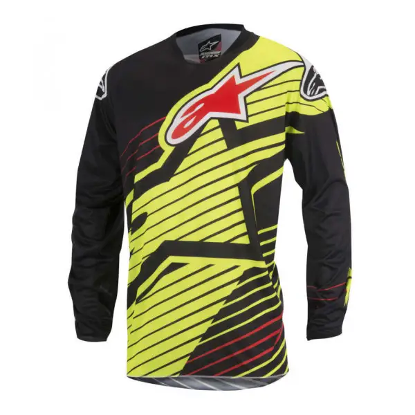 Maglia cross Alpinestars Racer Braap Giallo fluo Nero