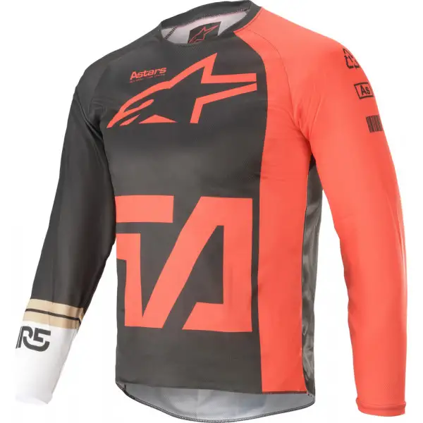 Maglia cross bambino Alpinestars YOUTH RACER COMPASS Nero Rosso