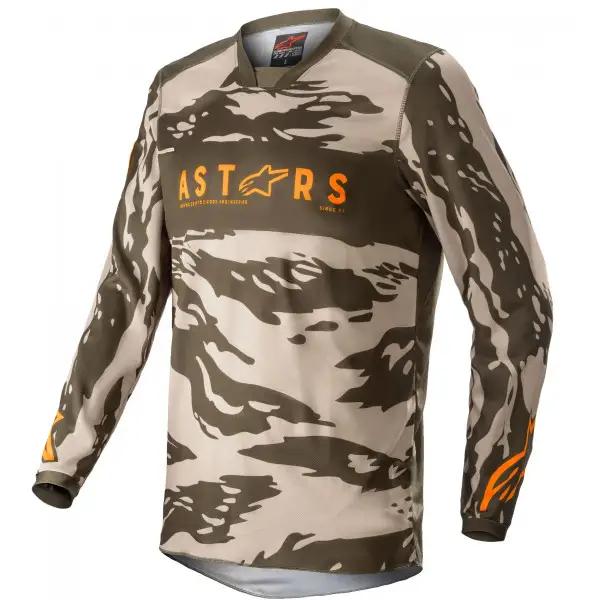 Maglia cross bambino Alpinestars YOUTH RACER TACTICAL sabbia militare Arancione