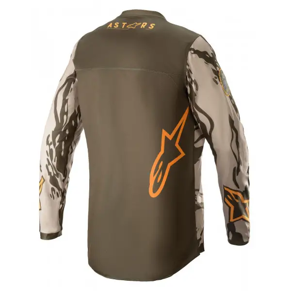 Maglia cross bambino Alpinestars YOUTH RACER TACTICAL sabbia militare Arancione