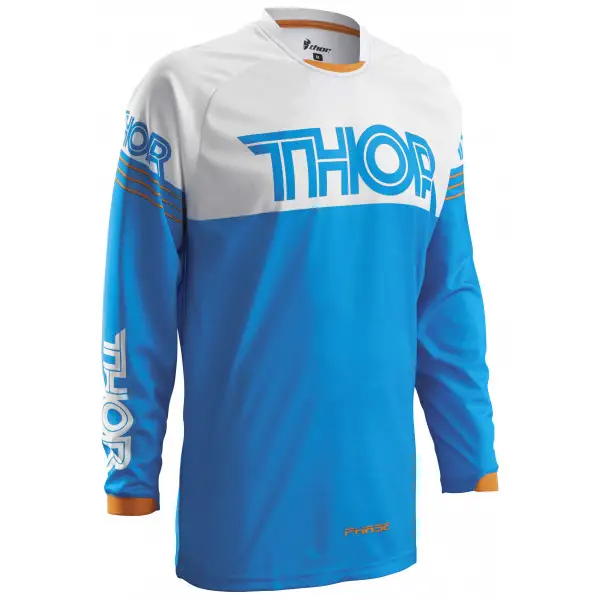 Maglia cross bambino Thor Phase Hyperion blu bianco