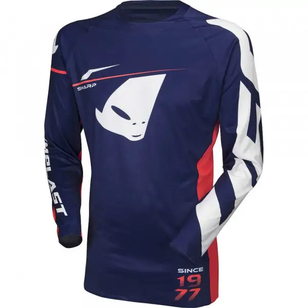 Maglia cross UFO Slim Sharp Blu Bianco Rosso