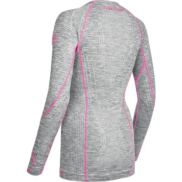 Maglia intima donna Riday LIGHT WEIGHT manica lunga Grigio Melange Rosa