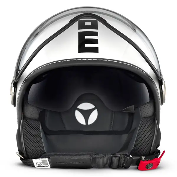 Casco jet Momo Design Fighter Plus Bianco Opaco Nero