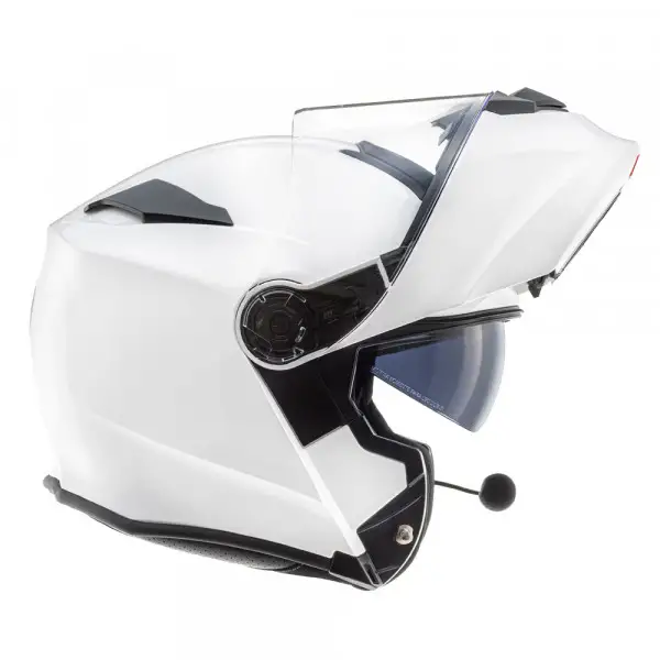 Casco modulare Befast Connect con interfono integrato Bianco Lucido