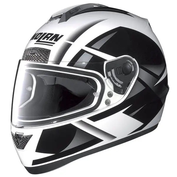 Casco moto Nolan N63 Impulse bianco-nero