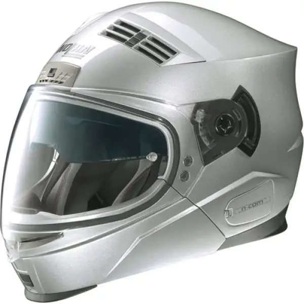 Casco moto Nolan N71 Classic silver mentoniera staccabile