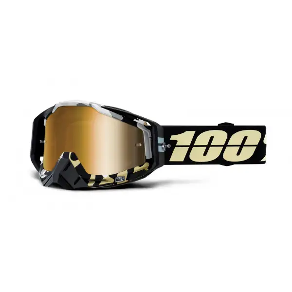 Occhiali cross 100% Racecraft Ergoflash lente a specchio oro