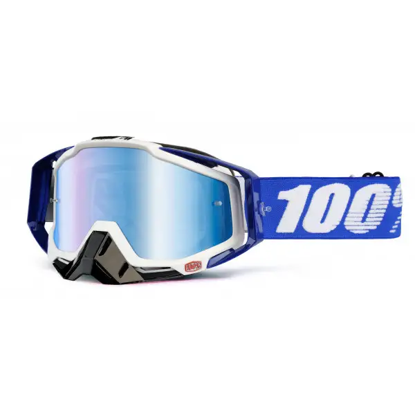 Occhiali cross 100% Racecraft COBALT BLUE lente specchiata