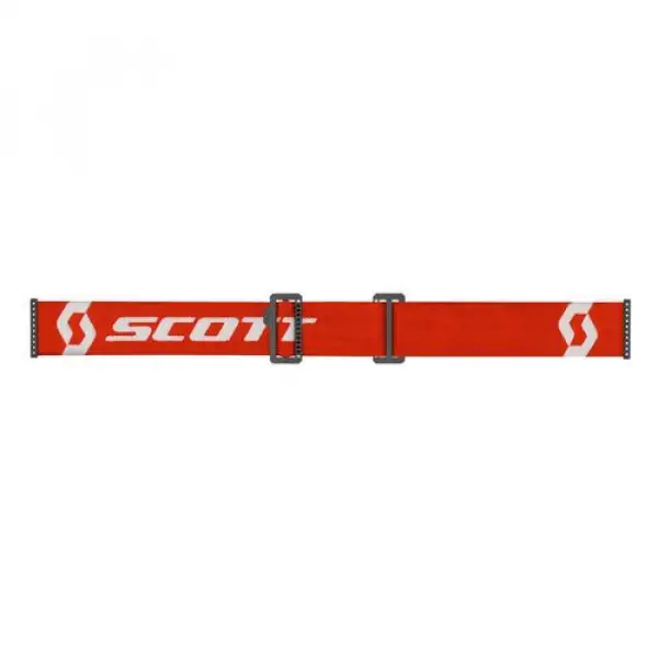 Occhiali cross Scott Primal Rosso Bianco lente arancio cromato