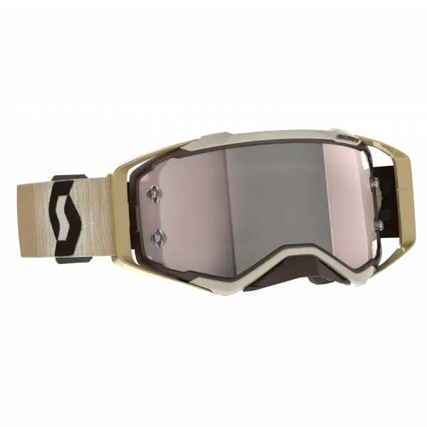 Occhiali cross Scott Prospect Beige Marrone lente argento cromata
