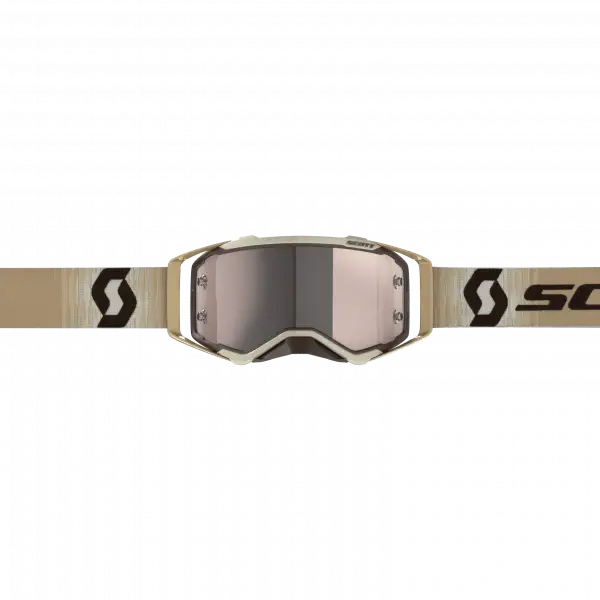 Occhiali cross Scott Prospect Beige Marrone lente argento cromata