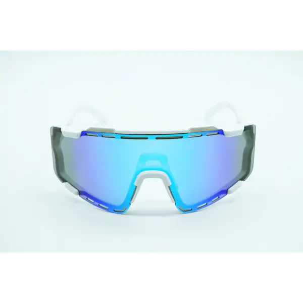 Occhiali Eyerise DL-EVO19 Bianco opaco lente specchio Blu