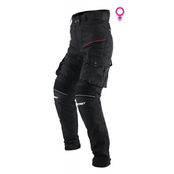 Pantaloni moto donna touring Befast Four Climath EVO 4 stagioni Nero