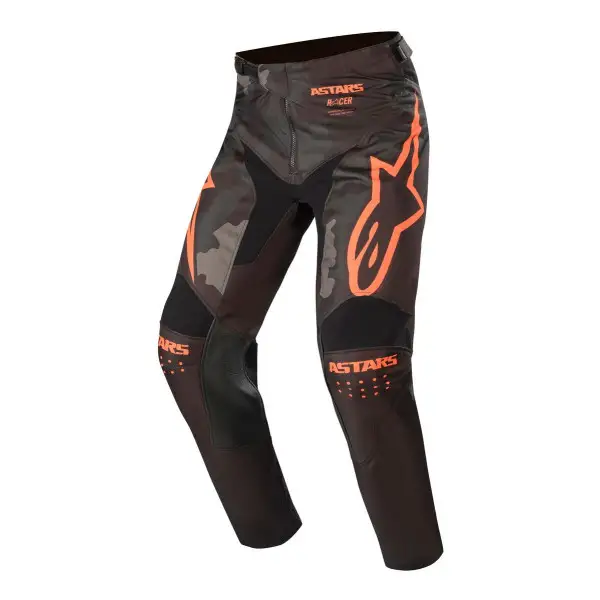 Pantaloni cross Alpinestars RACER TACTICAL Nero Grigio Camo Arancio fluo