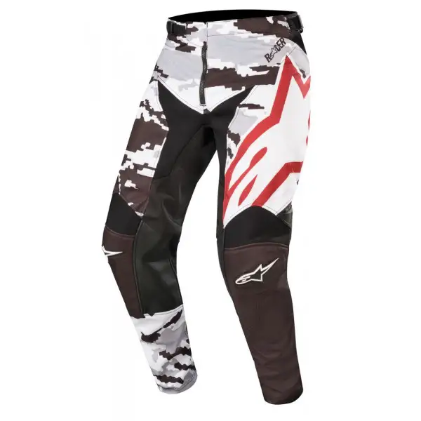 Pantaloni cross Alpinestars RACER TACTICAL Nero Grigio Camo Borgogna