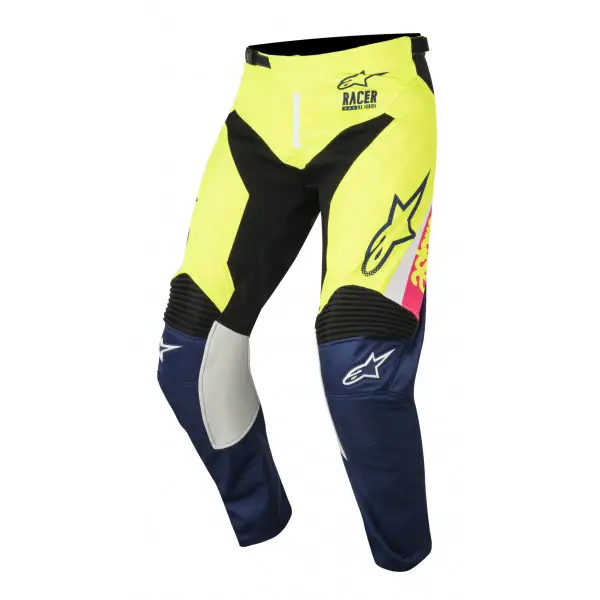 Pantaloni cross bambino Alpinestars Youth Racer Supermatic bianco blu giallo