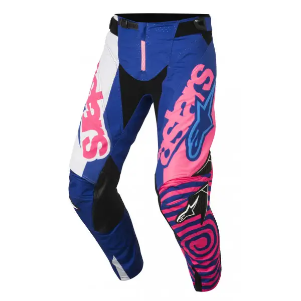 Pantaloni cross bambino Alpinestars Youth Racer Venom blu rosa fluo bianco
