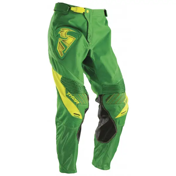 Pantaloni cross Thor Core Contro verde kelly giallo