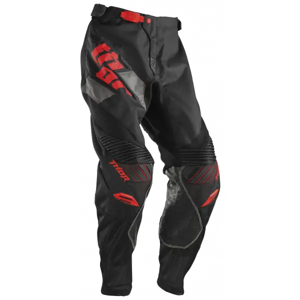 Pantaloni cross Thor Core Merge nero rosso